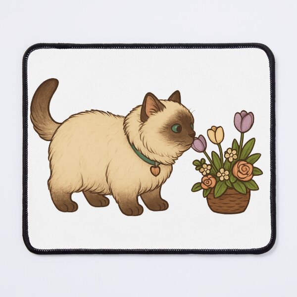Item preview, Himalayan Cat with Flowers designed and sold by NettoShop.