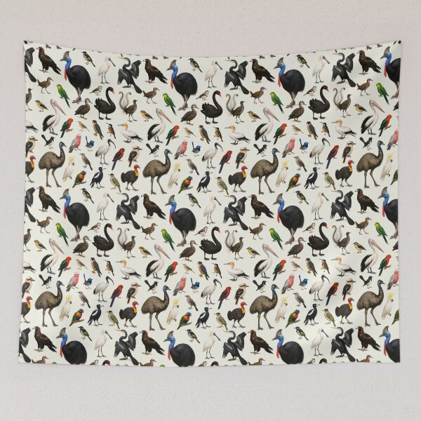 Item preview, Birds of Australia Retro Illustration Chart Scientific Art designed and sold by kakarikihill.