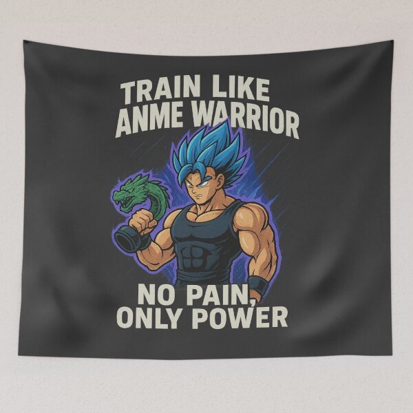 Item preview, Train Like an Anime Warrior – Motivational Gym T-Shirt designed and sold by Diwakar-Designs.