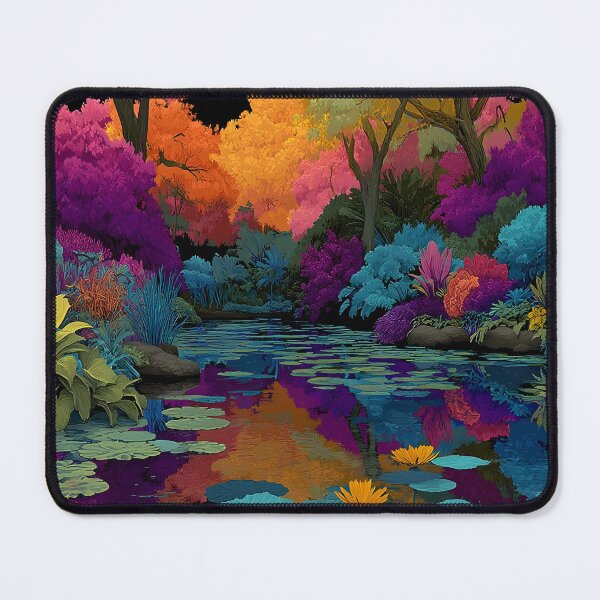 Item preview, Artistic vibrant jungle river print designed and sold by dcrc.