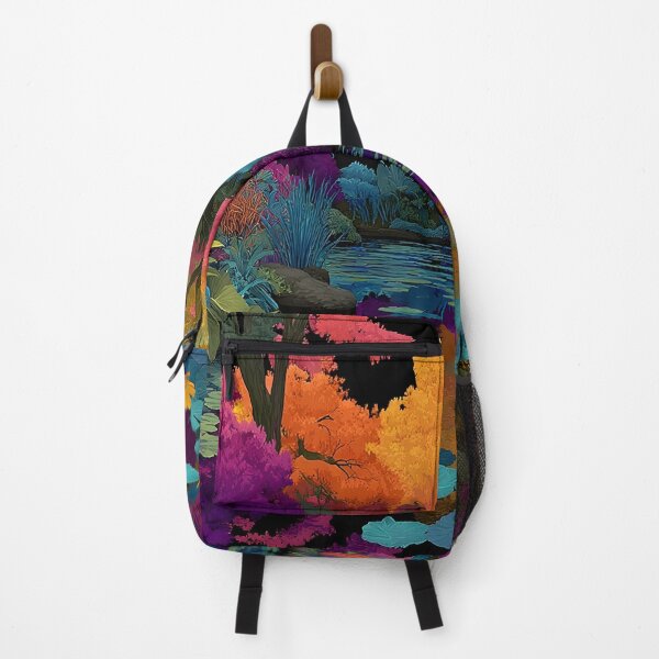 Item preview, Artistic vibrant jungle river print designed and sold by dcrc.