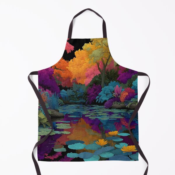 Item preview, Artistic vibrant jungle river print designed and sold by dcrc.