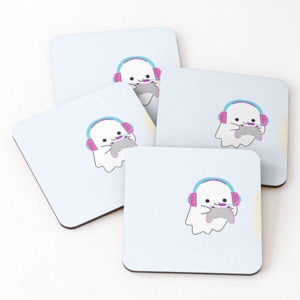 Item preview, Gamer Ghost – Cute Pink & Blue Gaming Headset Glow designed and sold by Kena_123.