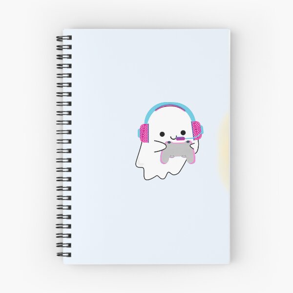 Item preview, Gamer Ghost – Cute Pink & Blue Gaming Headset Glow designed and sold by Kena_123.
