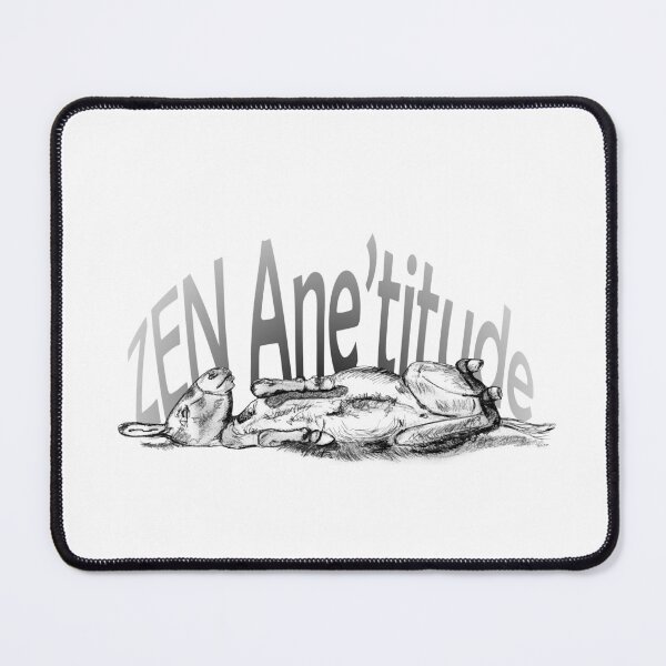 Item preview, Drawing of a donkey rolling on the ground - black and white version with French text designed and sold by SylvieG18.