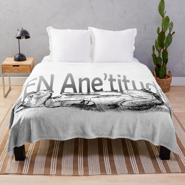Item preview, Drawing of a donkey rolling on the ground - black and white version with French text designed and sold by SylvieG18.