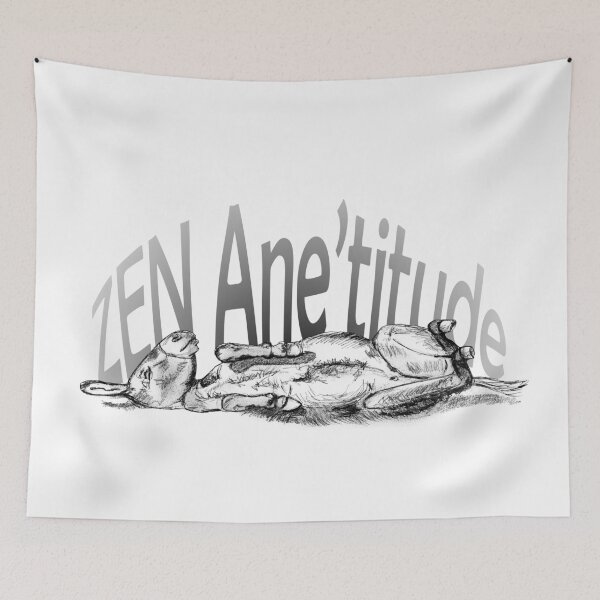 Item preview, Drawing of a donkey rolling on the ground - black and white version with French text designed and sold by SylvieG18.