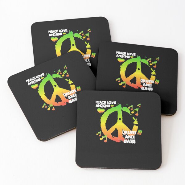 Artikelvorschau, Drum And Bass Peace Sign Dnb (Whitegreenred) entworfen und verkauft von KamdonAtvitia.