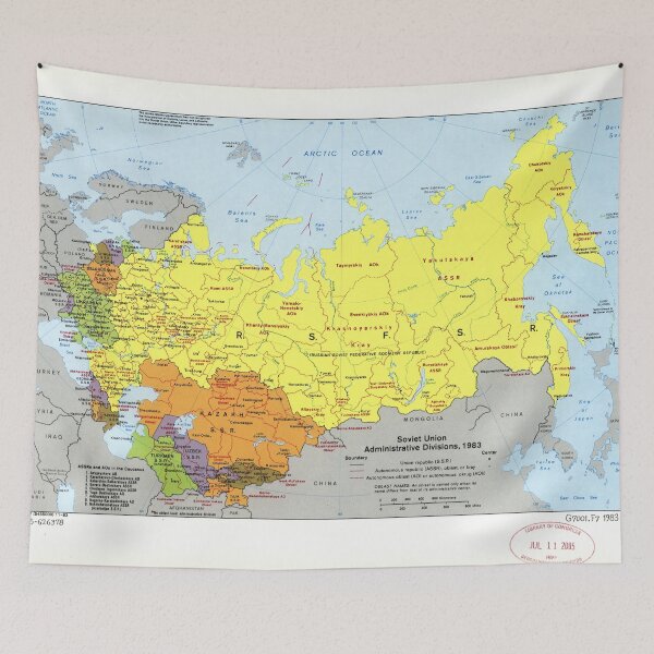 Item preview, Soviet Union Administrative Divisions Map (1983) designed and sold by allhistory.