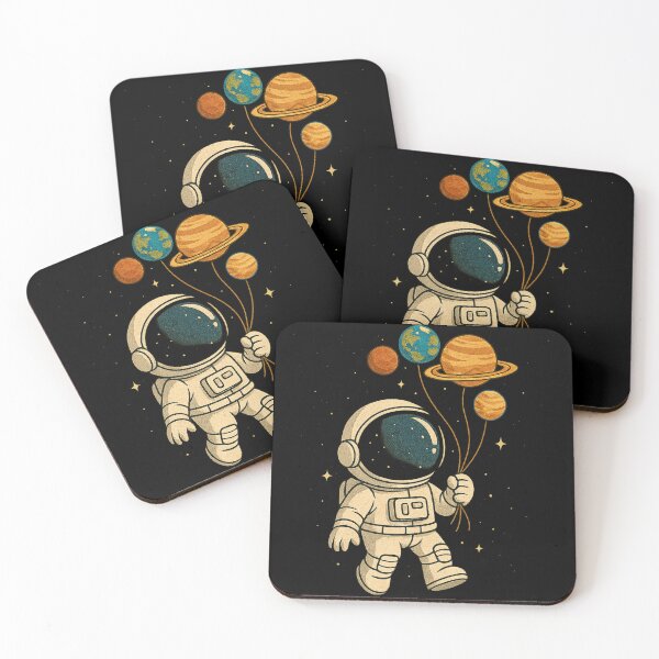 Item preview, “Cosmic Journey – Astronaut with Planet Balloons” designed and sold by DailyVibesCo.