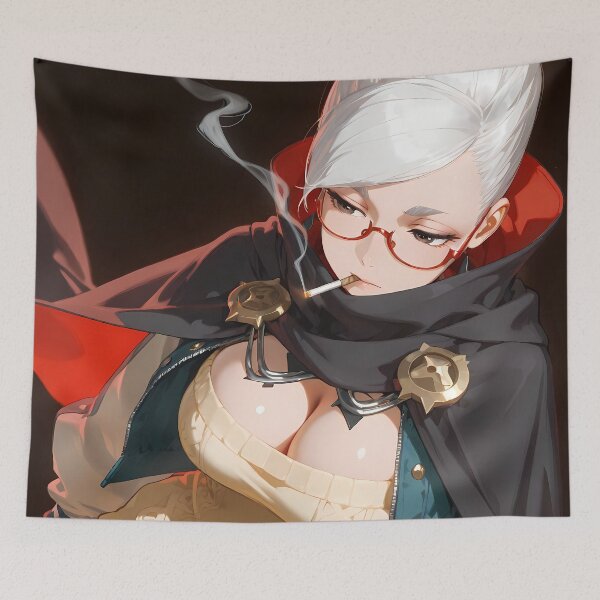 Item preview, Seiko Ayase Dark Waifu Dandadan Anime Smoking Cloak Style designed and sold by 108Recordings.