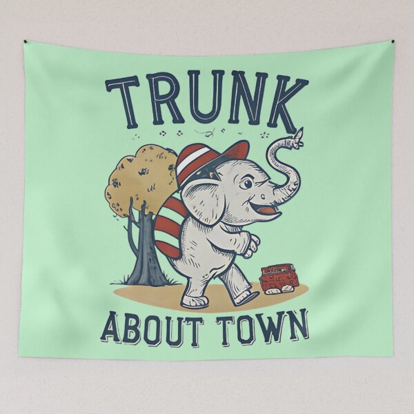 Item preview, Trunk About Town: Vintage Elephant in Fancy Attire designed and sold by Artiviose.