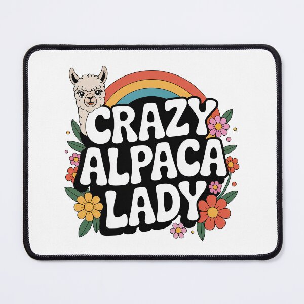 Item preview, Crazy Alpaca Lady designed and sold by graphic-genie.