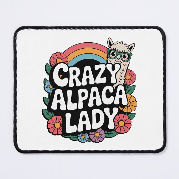 Item preview, Crazy Alpaca Lady designed and sold by graphic-genie.