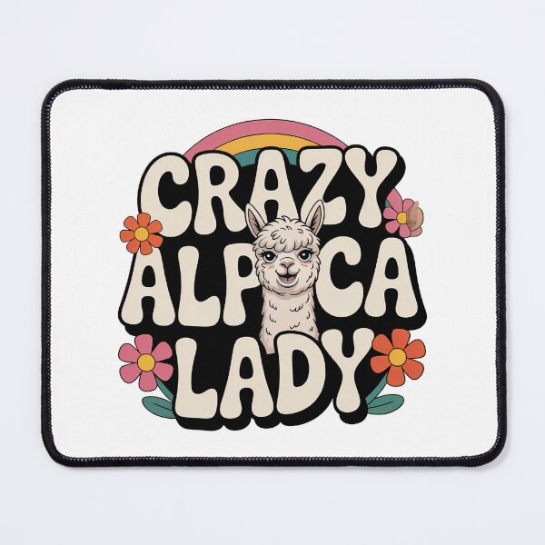 Item preview, Crazy Alpaca Lady designed and sold by graphic-genie.