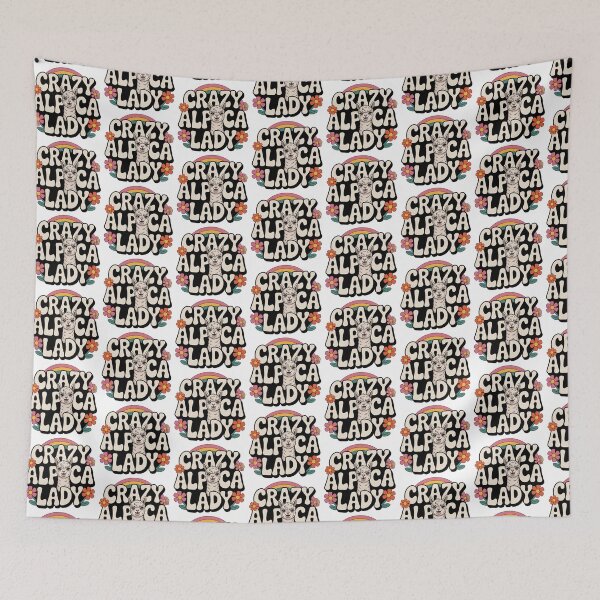 Item preview, Crazy Alpaca Lady designed and sold by graphic-genie.