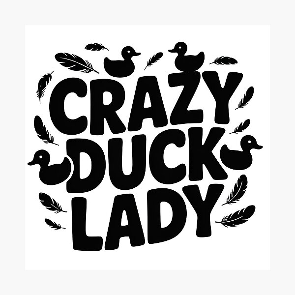 Item preview, Crazy Duck Lady designed and sold by graphic-genie.