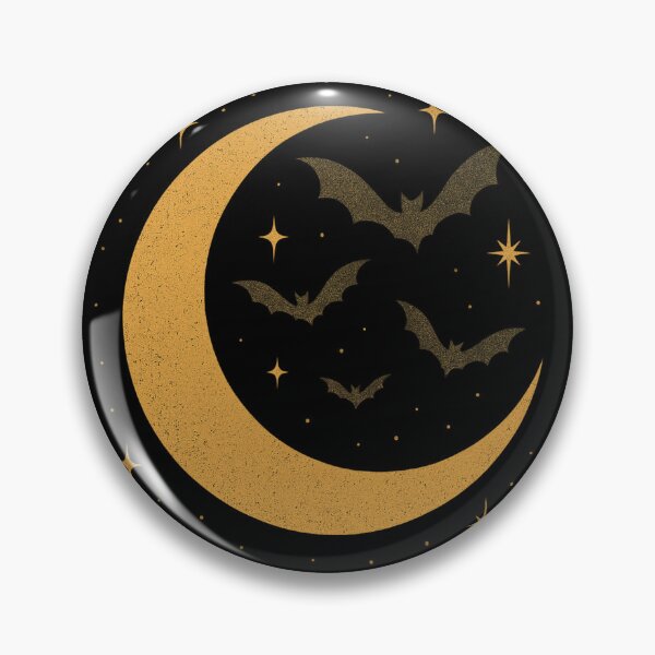 Item preview, “Midnight Flight – Gothic Moon & Bats” designed and sold by DailyVibesCo.