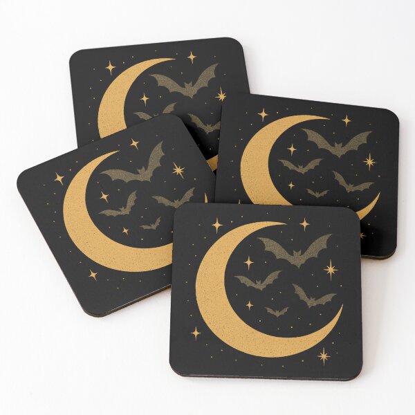 Item preview, “Midnight Flight – Gothic Moon & Bats” designed and sold by DailyVibesCo.