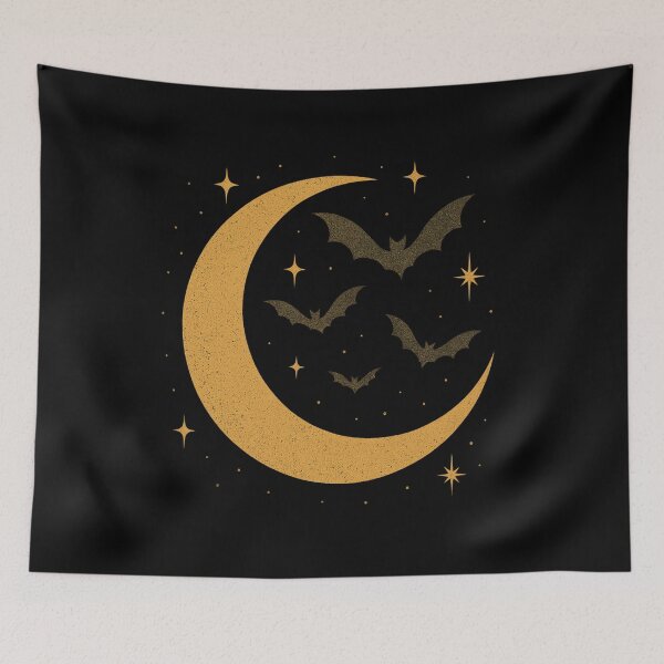 Item preview, “Midnight Flight – Gothic Moon & Bats” designed and sold by DailyVibesCo.