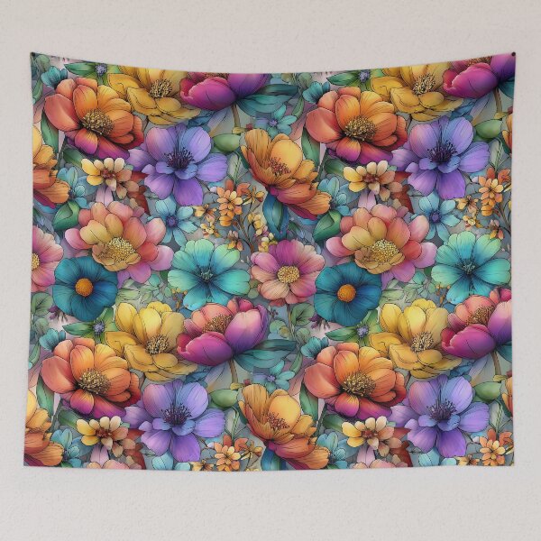 Item preview, Whimsical Watercolor Flowers designed and sold by Boddicca.