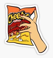 Flammende heiße Cheetos Sticker