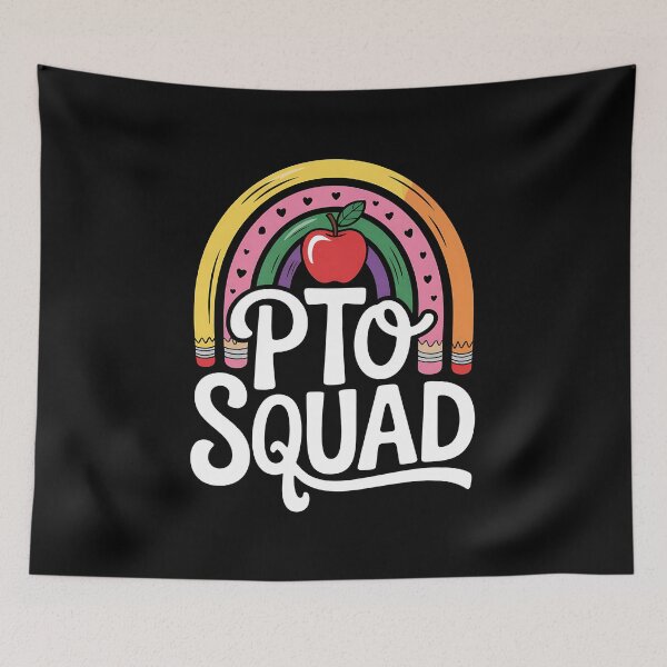 Item preview, Rainbow PTO Squad Parent Teacher Organization Association designed and sold by BakeryDozen.