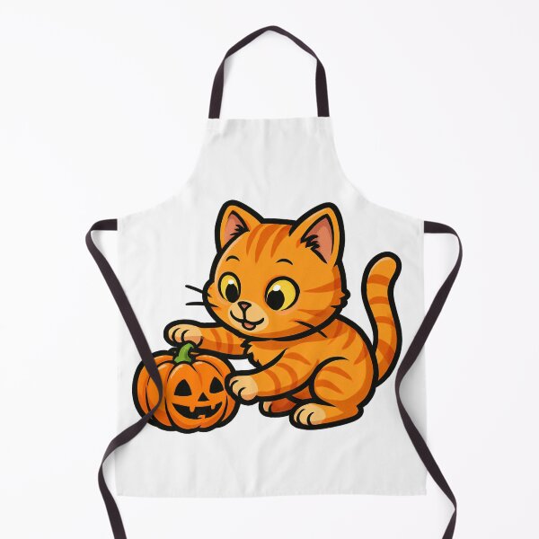 Item preview,  Adorable Cat Playing with Pumpkin designed and sold by Moon2025.