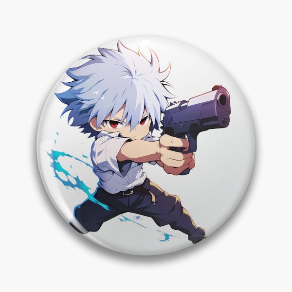 Item preview, Kaworu Nagisa Neon Genesis Mephisto Pheles Blue Exorcist Anime Chibi Gun designed and sold by PMartistStudio.