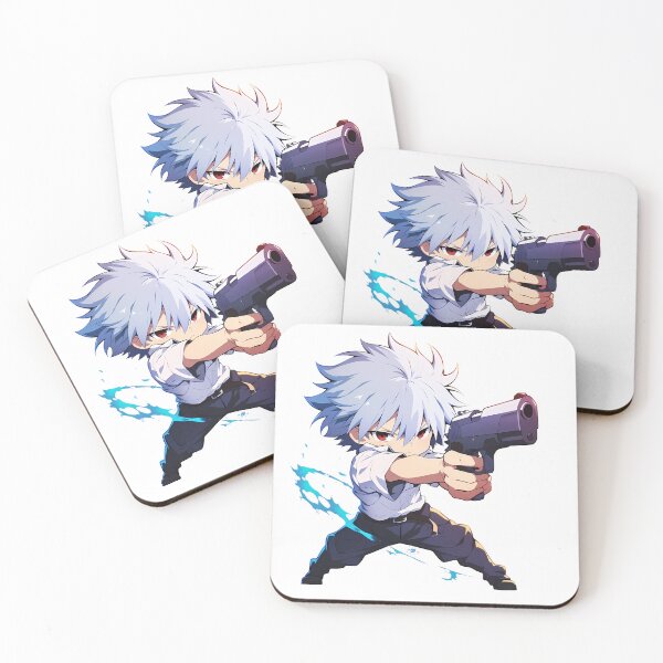 Item preview, Kaworu Nagisa Neon Genesis Mephisto Pheles Blue Exorcist Anime Chibi Gun designed and sold by PMartistStudio.