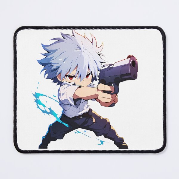 Item preview, Kaworu Nagisa Neon Genesis Mephisto Pheles Blue Exorcist Anime Chibi Gun designed and sold by PMartistStudio.