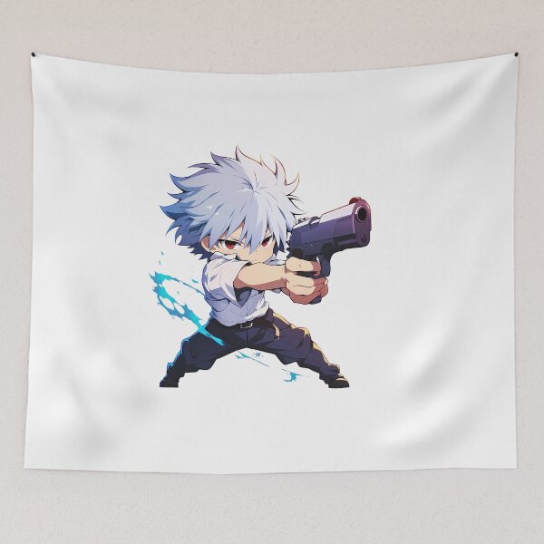 Item preview, Kaworu Nagisa Neon Genesis Mephisto Pheles Blue Exorcist Anime Chibi Gun designed and sold by PMartistStudio.