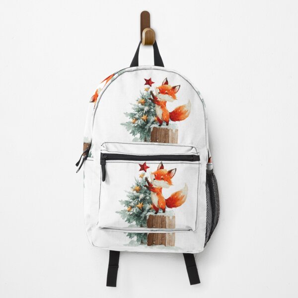 Item preview, Festive Fox Decorating Christmas Tree designed and sold by Anastasiia Yurevych.