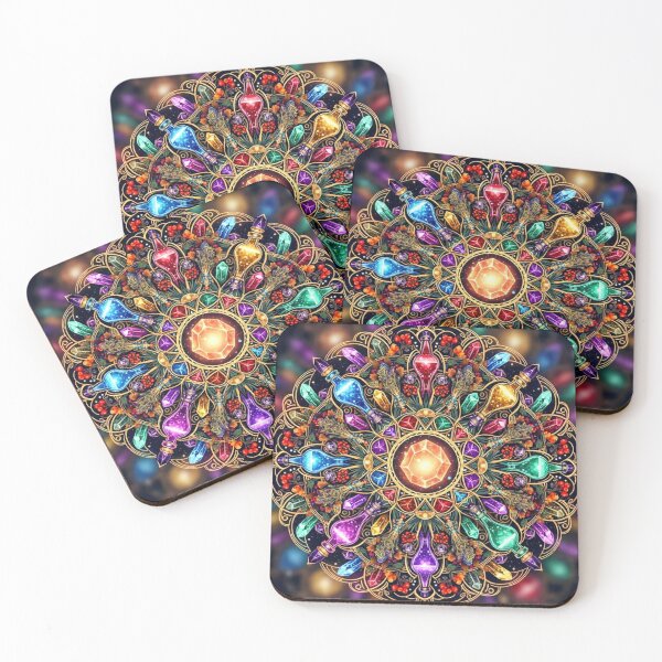 Item preview, Mandala of Vibrant Potions and Gems designed and sold by InezPhotography.