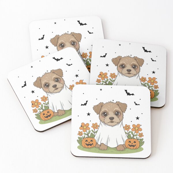 Item preview, Border Terrier Puppy Ghost – Cute Halloween Dog Costume designed and sold by The Real Life Symphony.