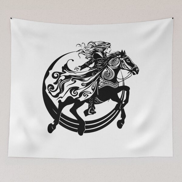 Item preview, Celtic Goddess Macha – Dark Mythology Silhouette designed and sold by CelticSoulShop.