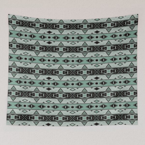Item preview, Stripes and geometric shapes of olive green  designed and sold by fuzzyfox.