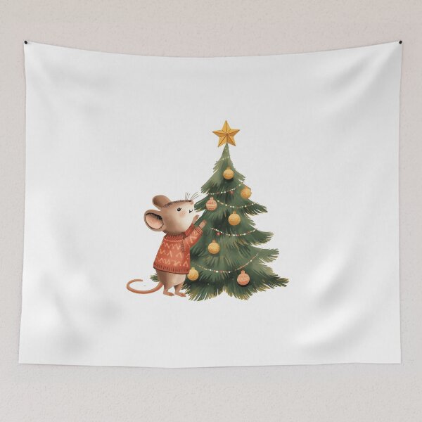 Item preview, Mouse Decorating Christmas Tree designed and sold by CozyinTime.