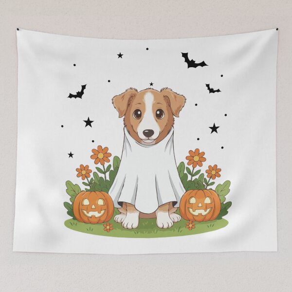 Item preview, Borzoi Puppy Ghost – Cute Halloween Dog Costume designed and sold by The Real Life Symphony.