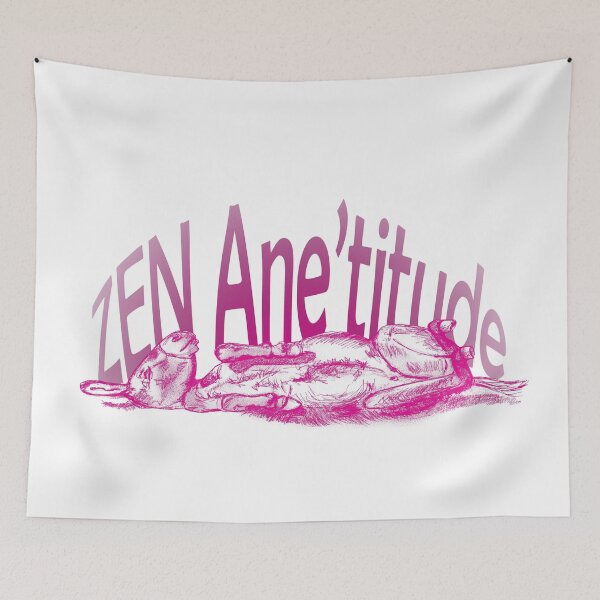 Item preview, Drawing of a donkey rolling on the ground - pink colorized version with French text designed and sold by SylvieG18.