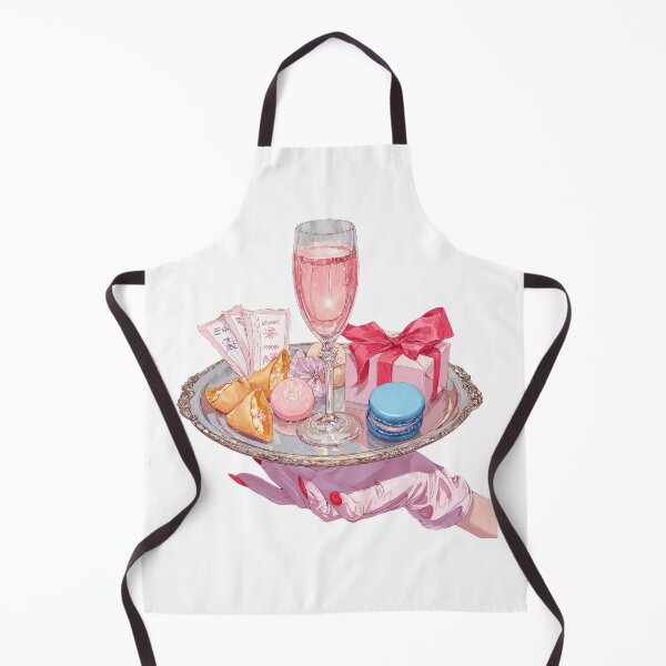 Item preview, Elegant Dessert Tray with Pink Sparkling Drink designed and sold by Anastasiia Yurevych.
