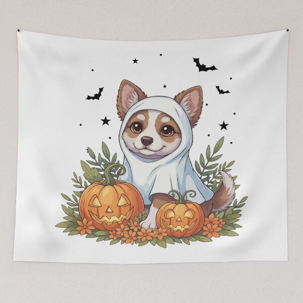 Item preview, Chinook Puppy Ghost – Cute Halloween Dog Costume designed and sold by The Real Life Symphony.