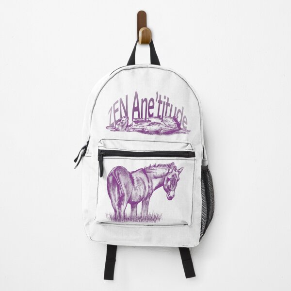 Item preview, Drawing of a donkey rolling on the ground - purple-red colorized version with French text designed and sold by SylvieG18.