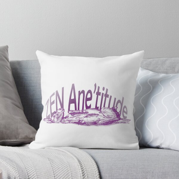 Item preview, Drawing of a donkey rolling on the ground - purple-red colorized version with French text designed and sold by SylvieG18.