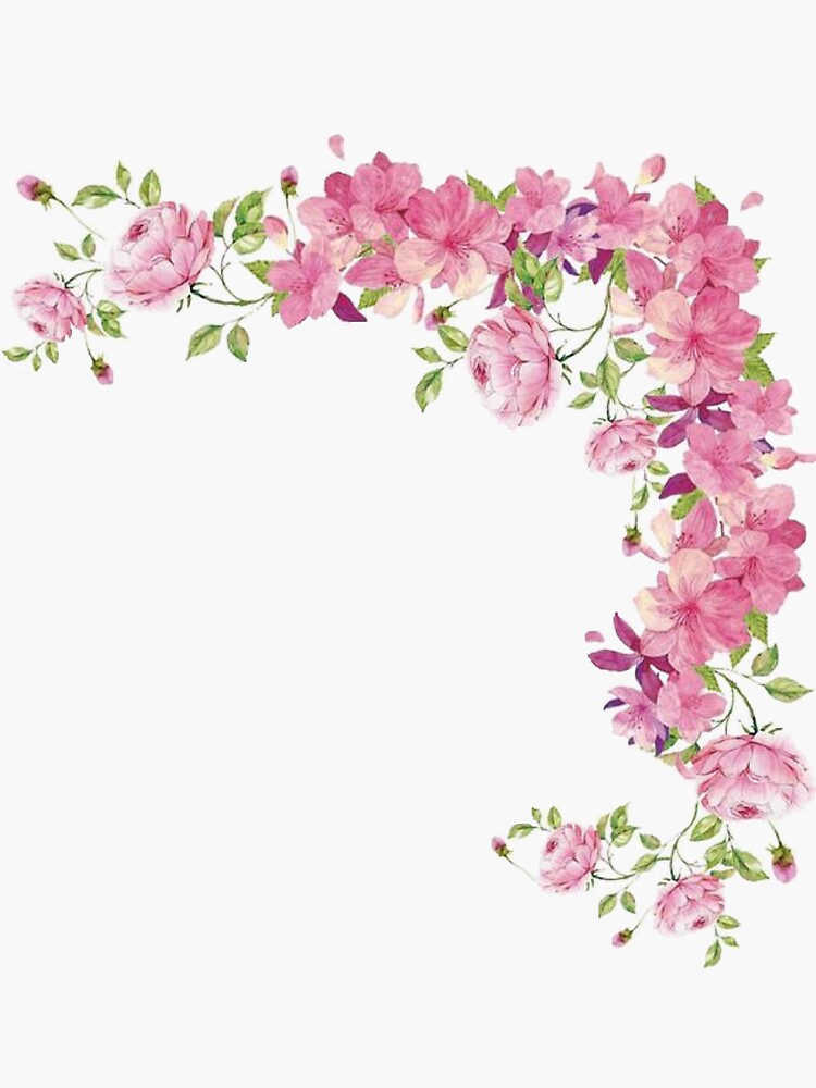 "Corner flower " Sticker for Sale by queentones Redbubble