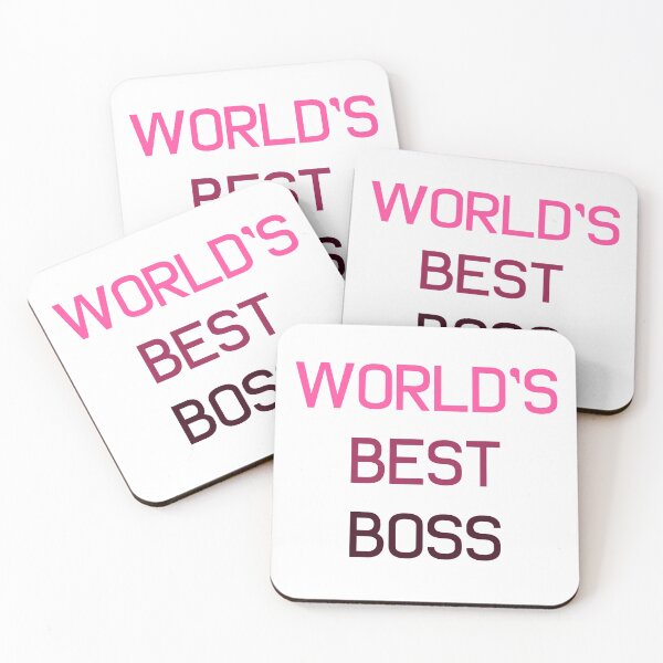Item preview, World's best boss - the office tv show funny saying pink lovers   designed and sold by SkeletonsDanger.