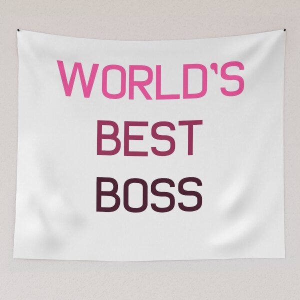 Item preview, World's best boss - the office tv show funny saying pink lovers   designed and sold by SkeletonsDanger.