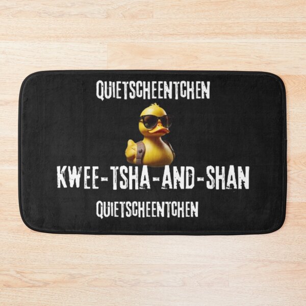 Item preview, Rubber duck -Kwee-tsha-and-shan – Funny German Word Design (rubber duck) designed and sold by Antik by Schulz.