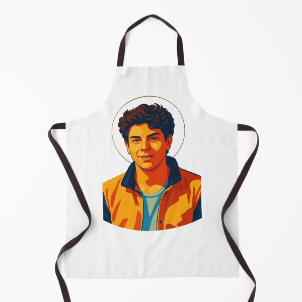 Item preview, Saint Carlo Acutis, Millennial Saint, colorful portrait designed and sold by VarnaChitra.