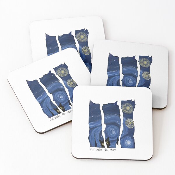 Item preview, Cosmic cat under the stars (Starry night inspired) designed and sold by WildFlower-33.